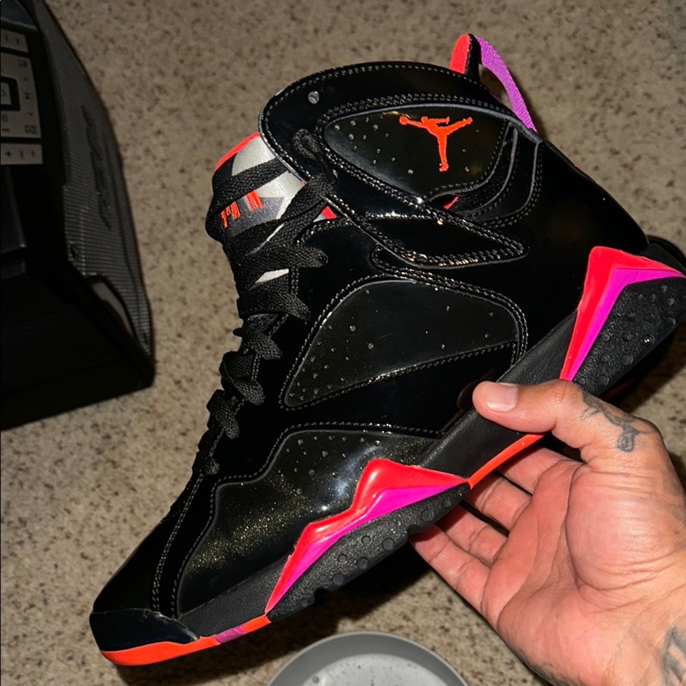 Jordan Black and Pink Sneakers